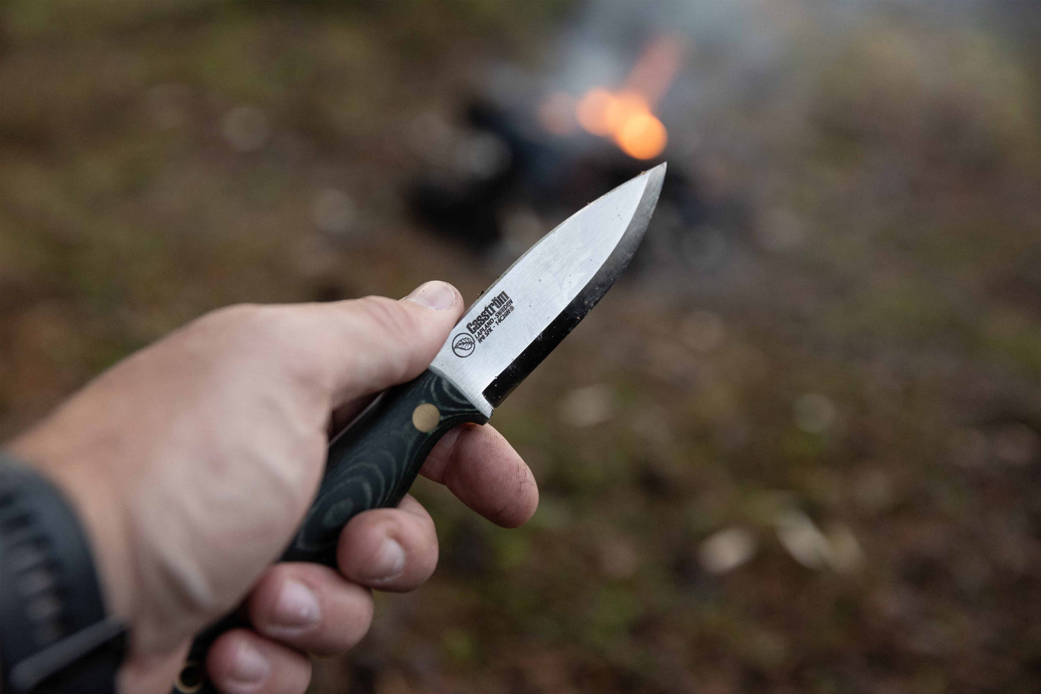 No.8 SFK, Green Micarta with Fire Striker