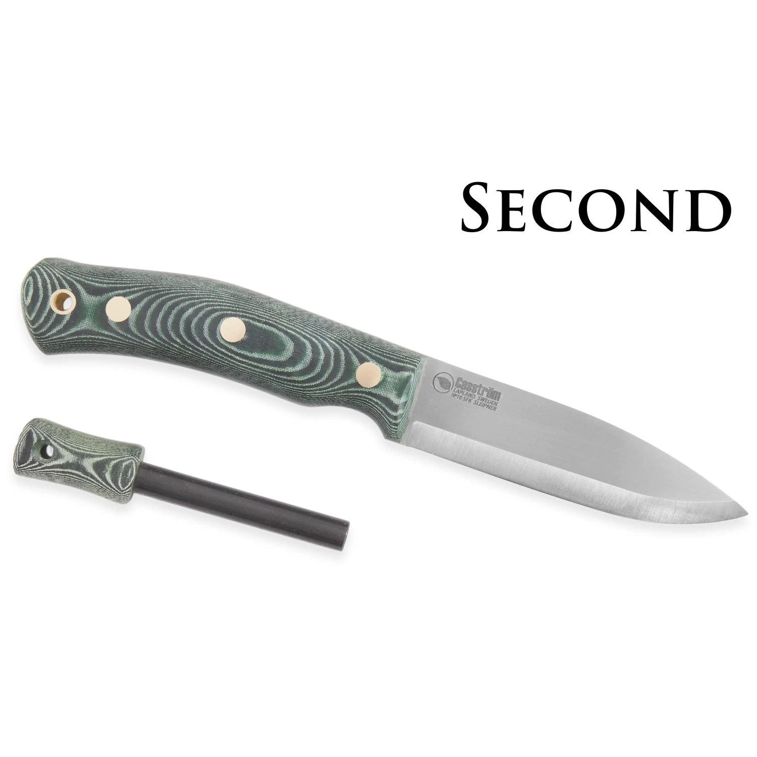 No.10 SFK Verktygsstål/Sc/Micarta, inkl Tändstål, 2:a Sort