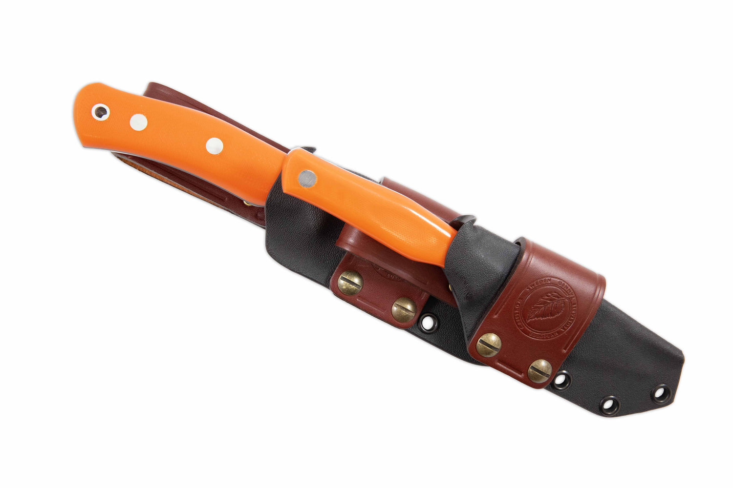 Hunter's Combo, Double Hunting Knife Set, Orange G10