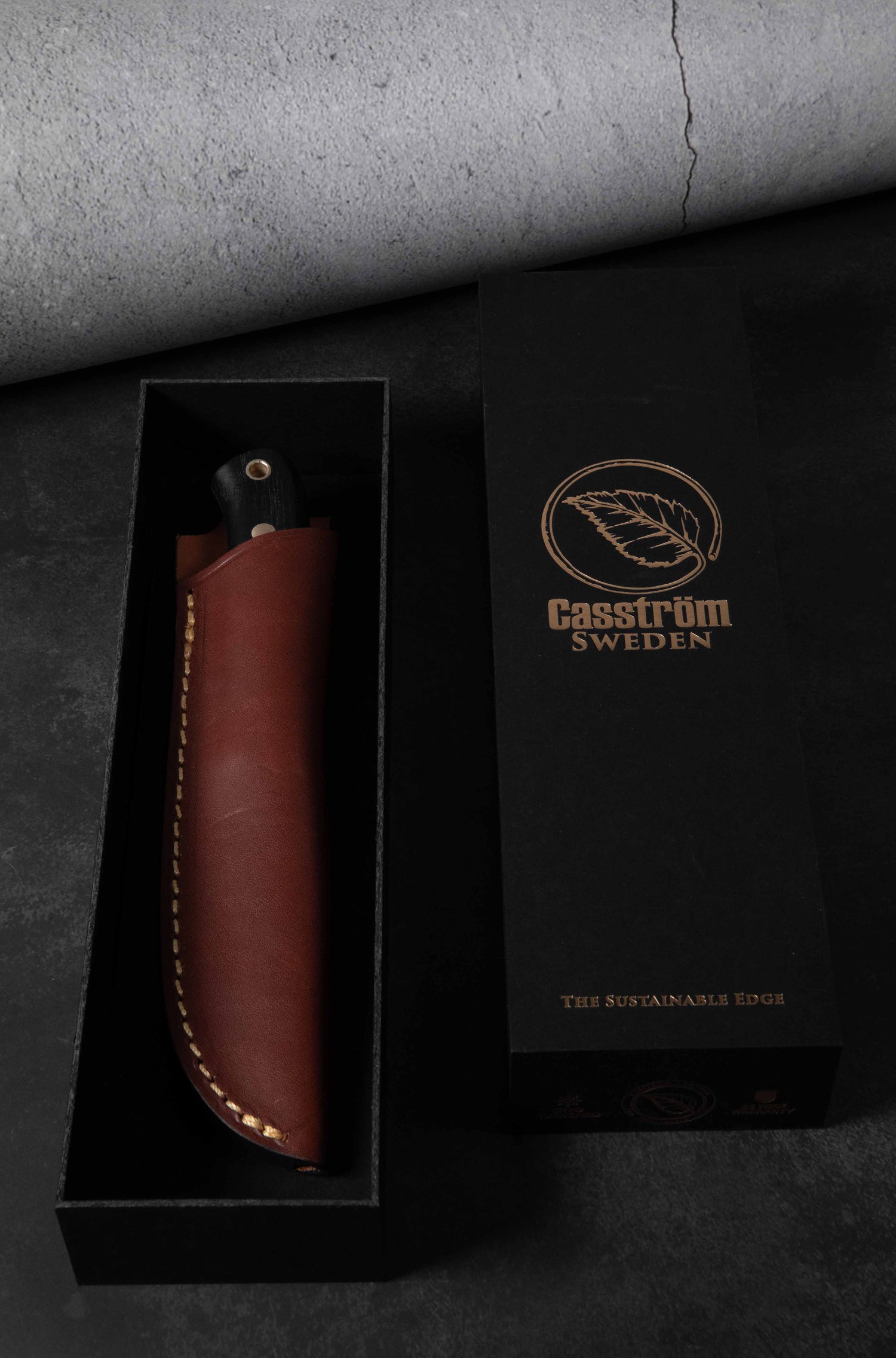 Woodsman Knife, Bog Oak Wood Handle