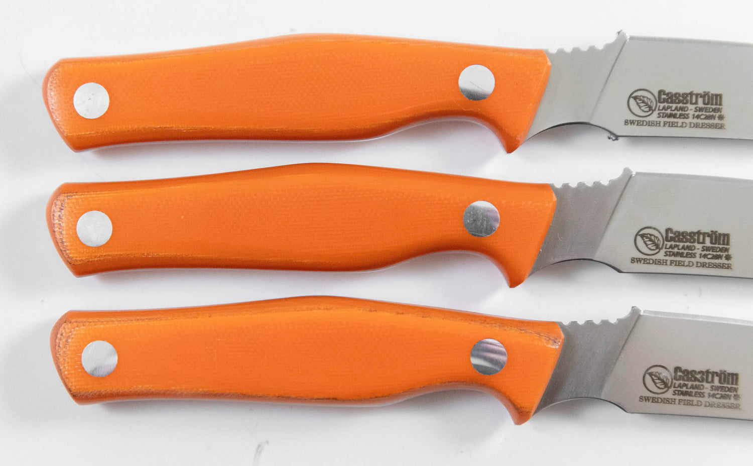 Swedish Field Dresser Hunting Knife, Orange G10 SECOND