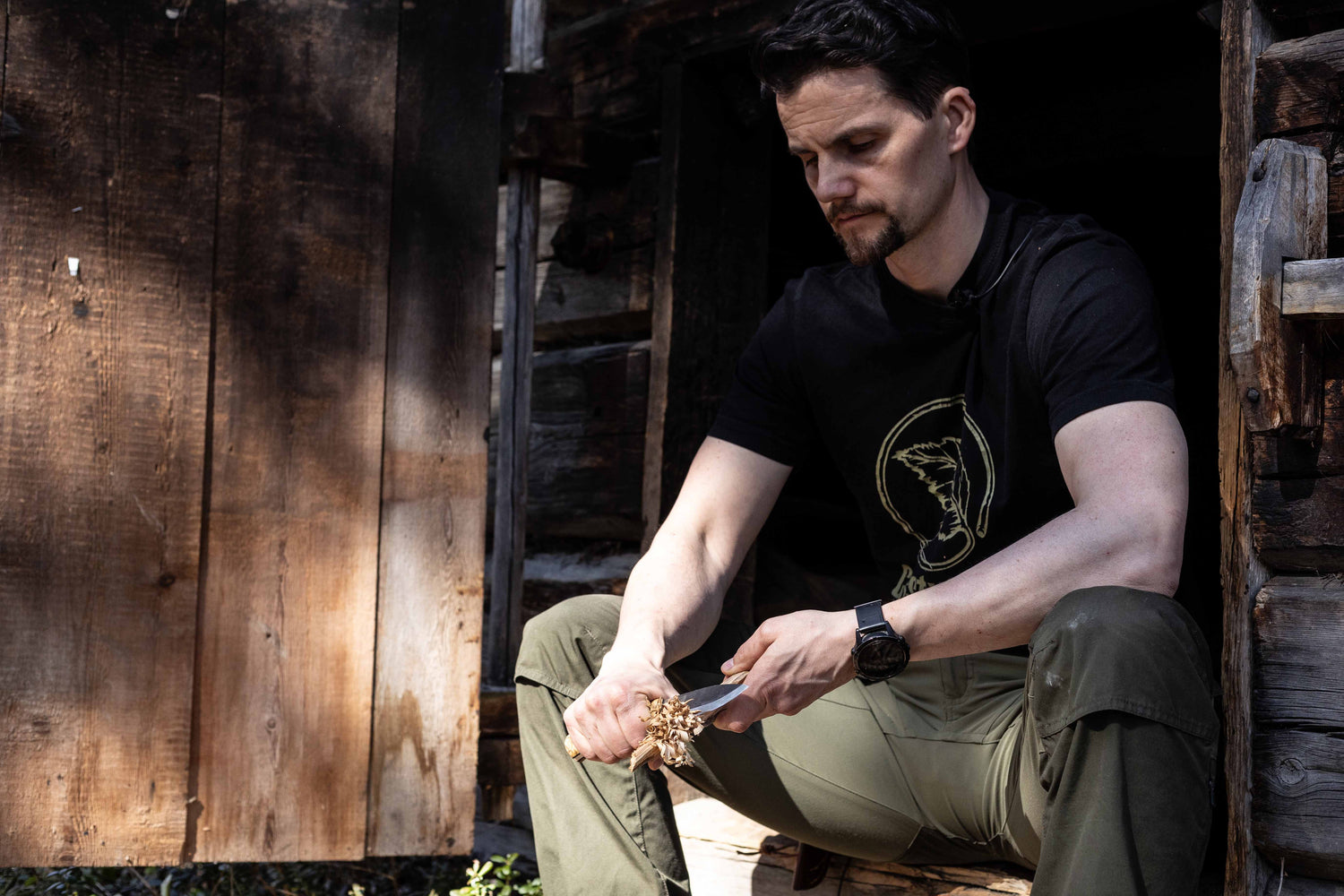 No.10 SFK, Curly Birch, Tool steel, with Fire Striker