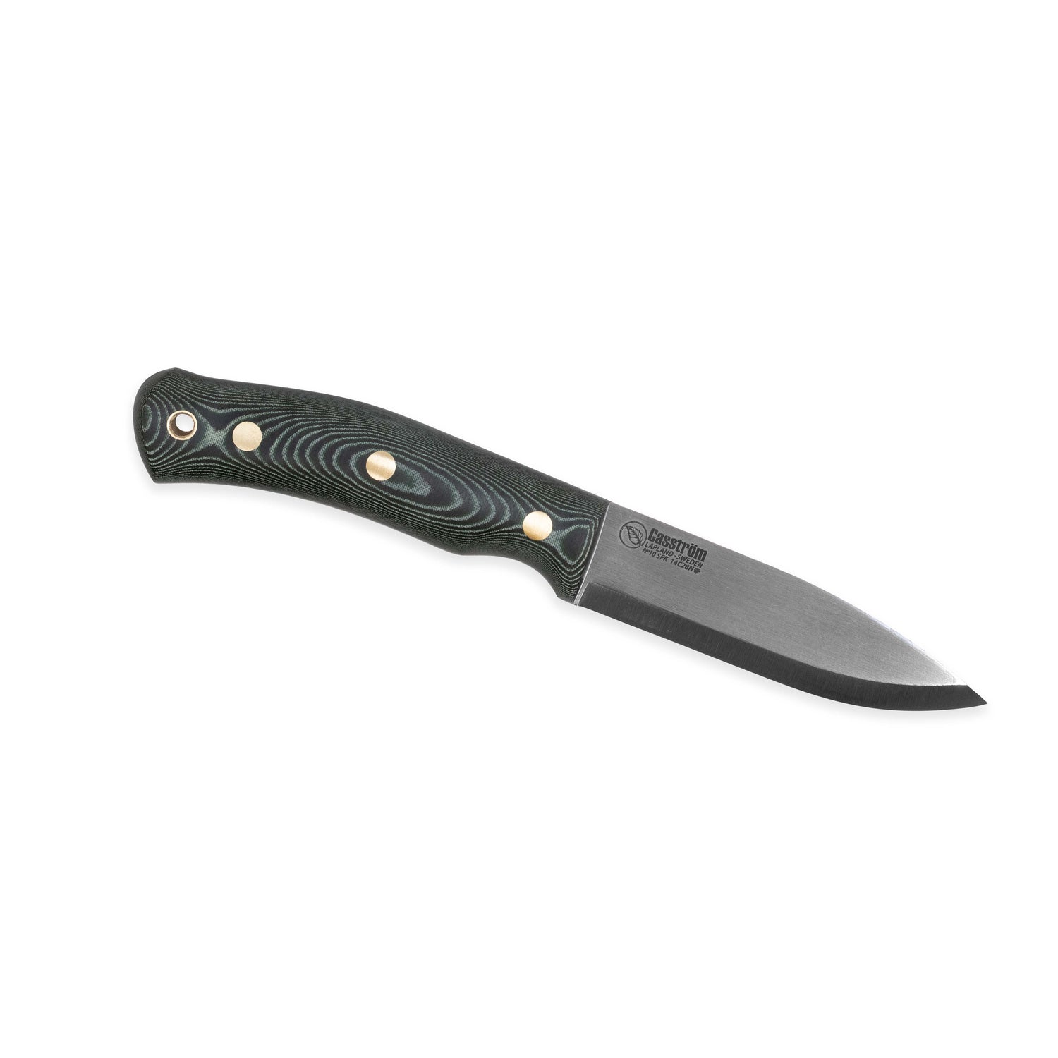 No.10 SFK, Green micarta, Stainless, with Fire Striker