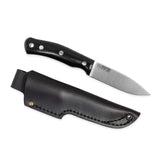 No.10 SFK, Black micarta, Stainless, Leather