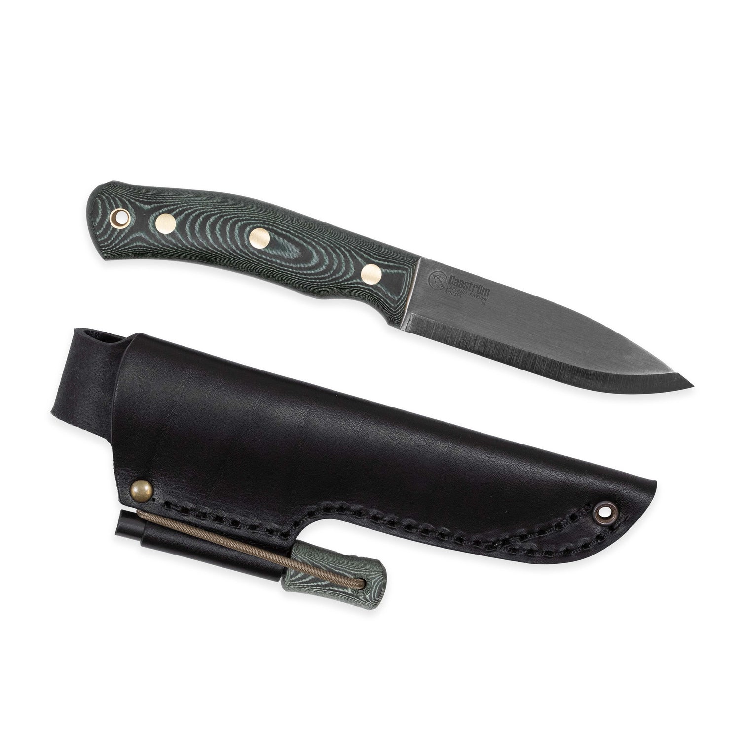No.10 SFK, Grön micarta inkl Tändstål, Rostfritt