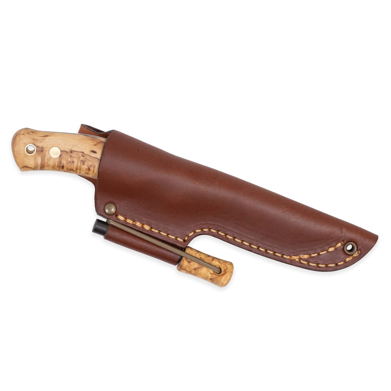 No.10 SFK, Curly Birch, Tool steel, with Fire Striker