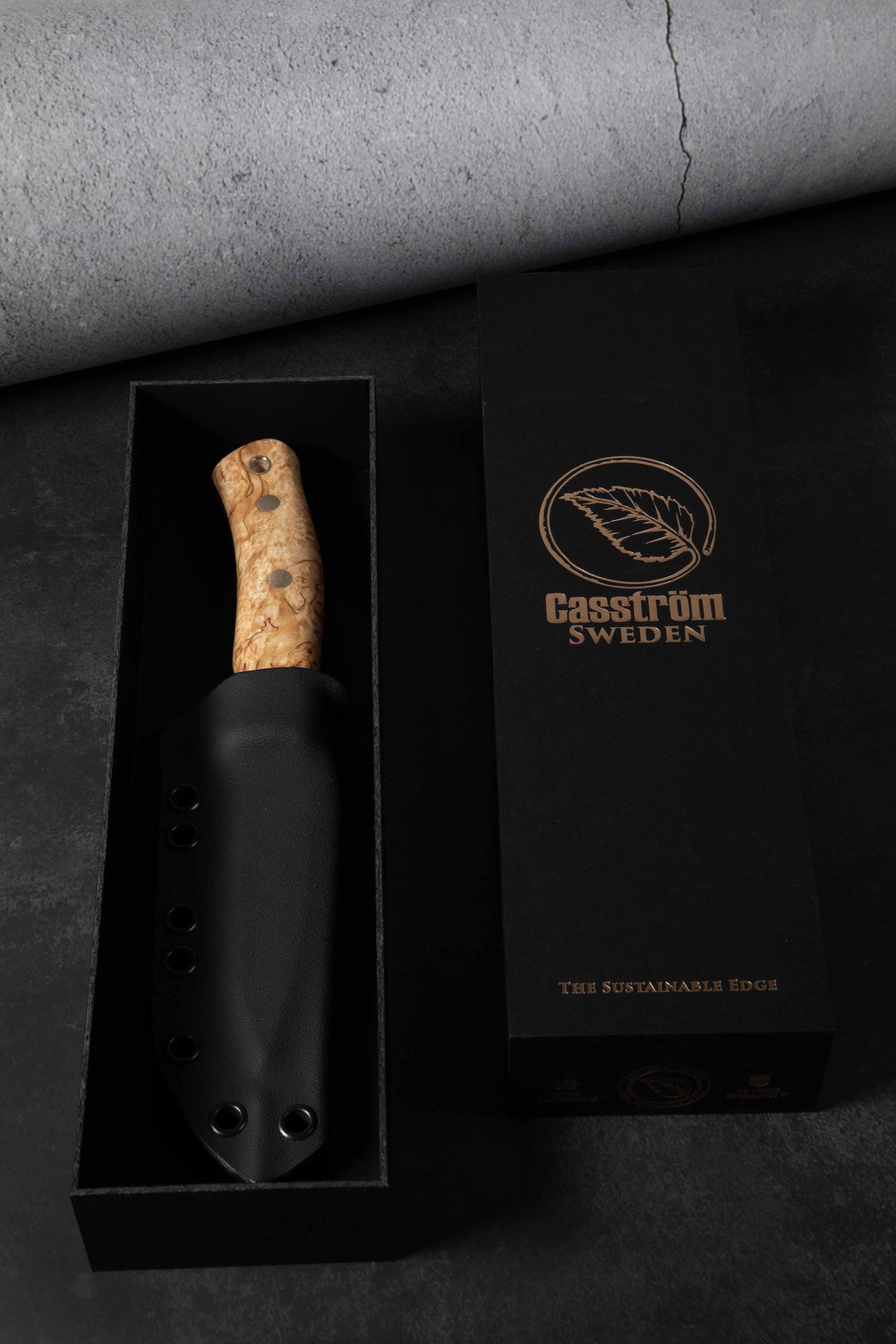 No.10 SFK, Curly Birch, Tool steel, Kydex