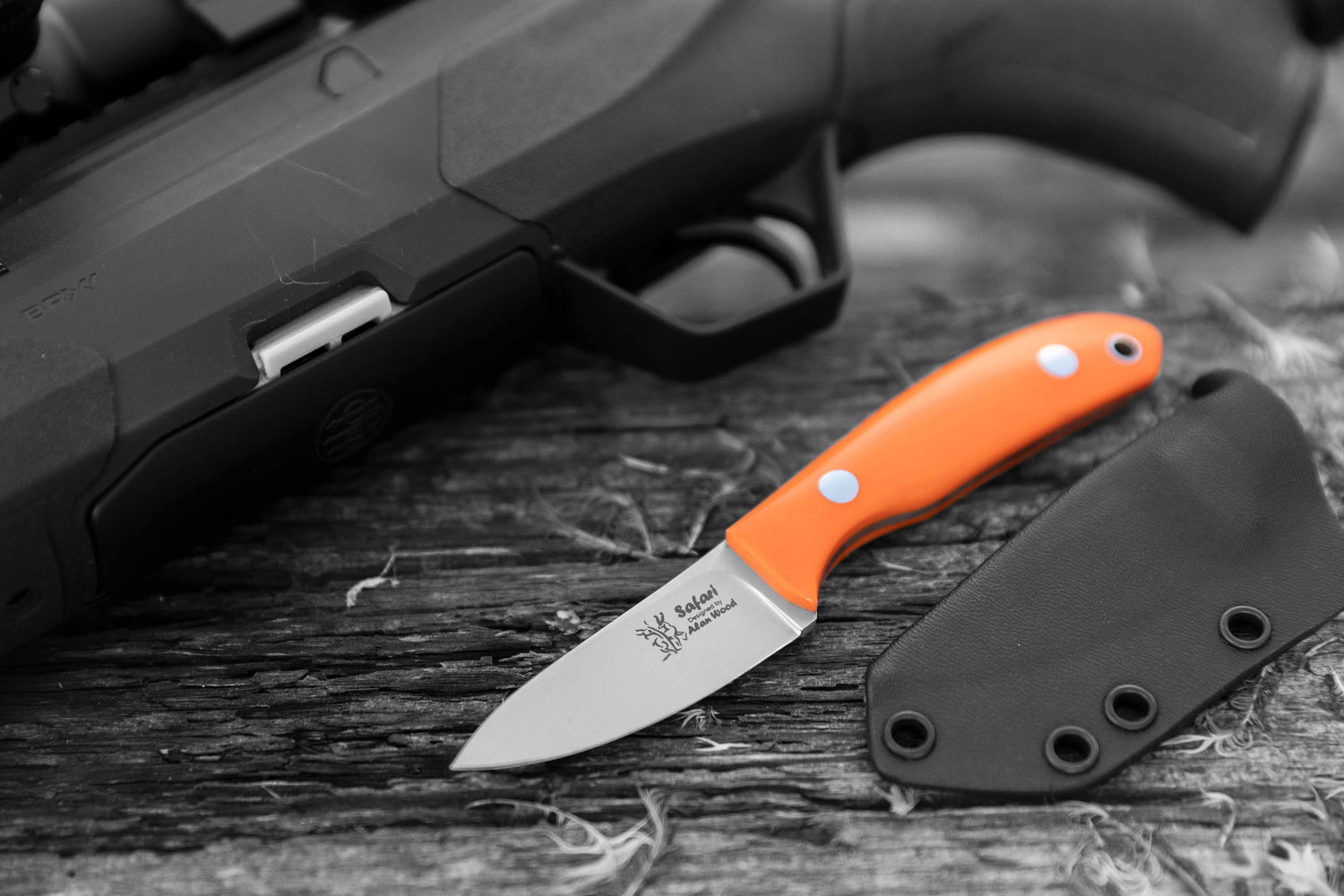 Safari Mini Hunter, Orange G10, Kydex