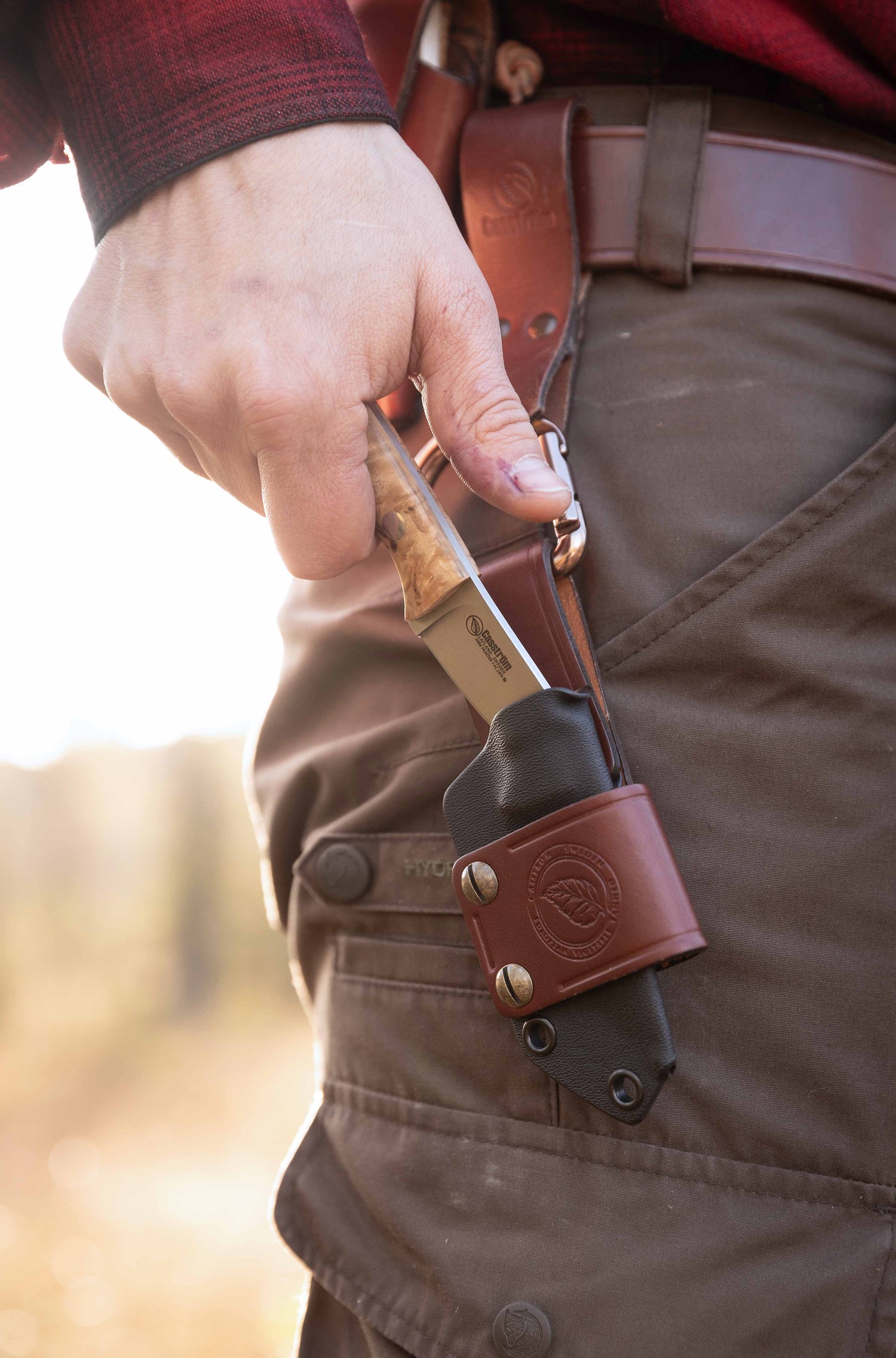 Safari Mini Hunter, Stabiliserad Masurbjörk, Kydex