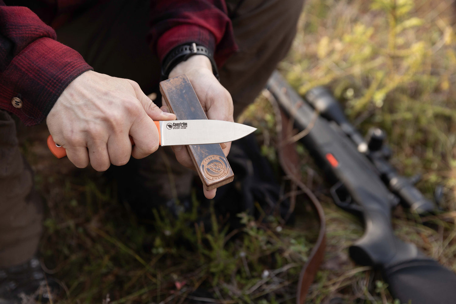 Hunter's Combo, Double Hunting Knife Set, Orange G10