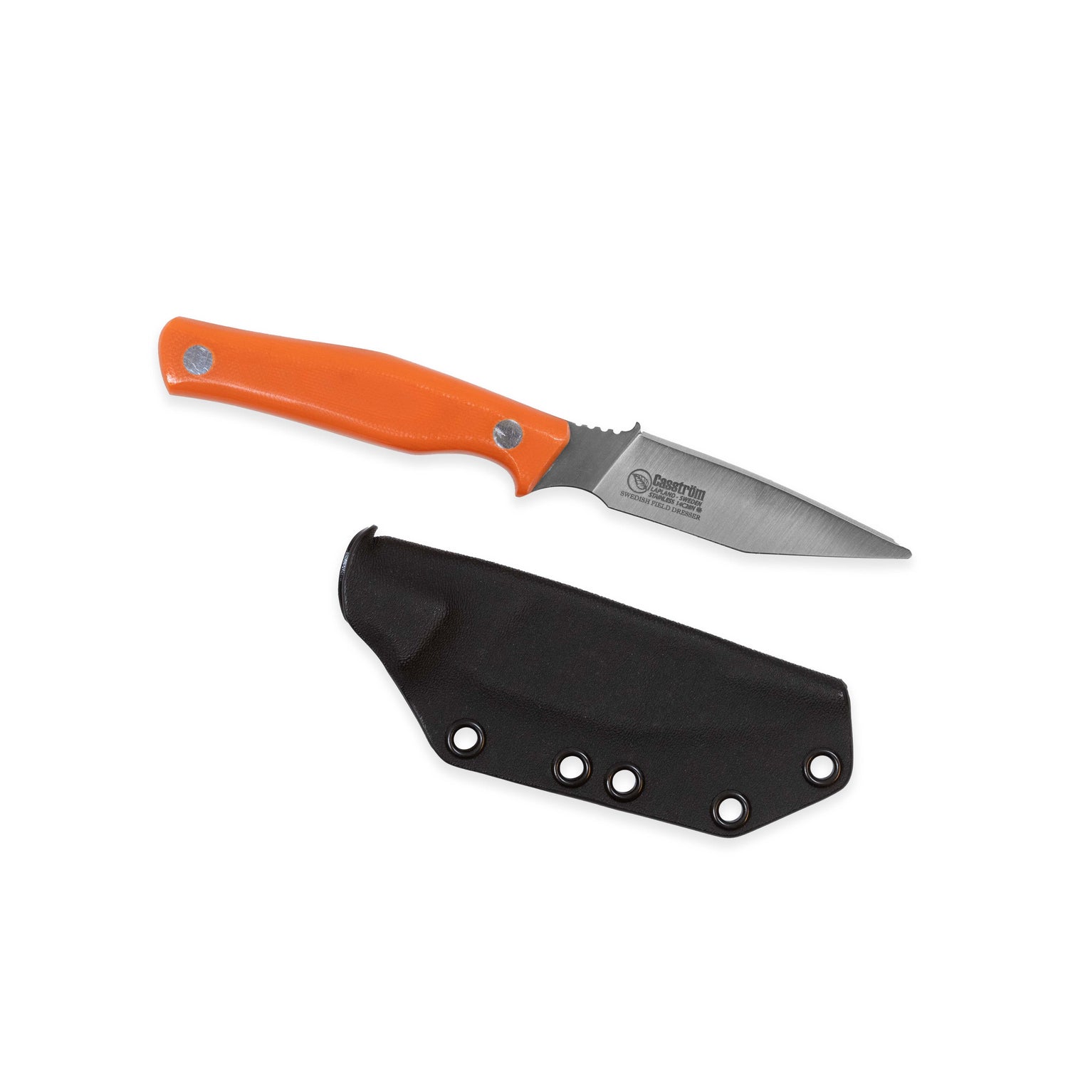 Swedish Field Dresser Hunting Knife, Orange G10 SECOND