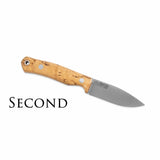 No. 8 SFK, Stabilized Curly Birch, Flat Grind,Second 