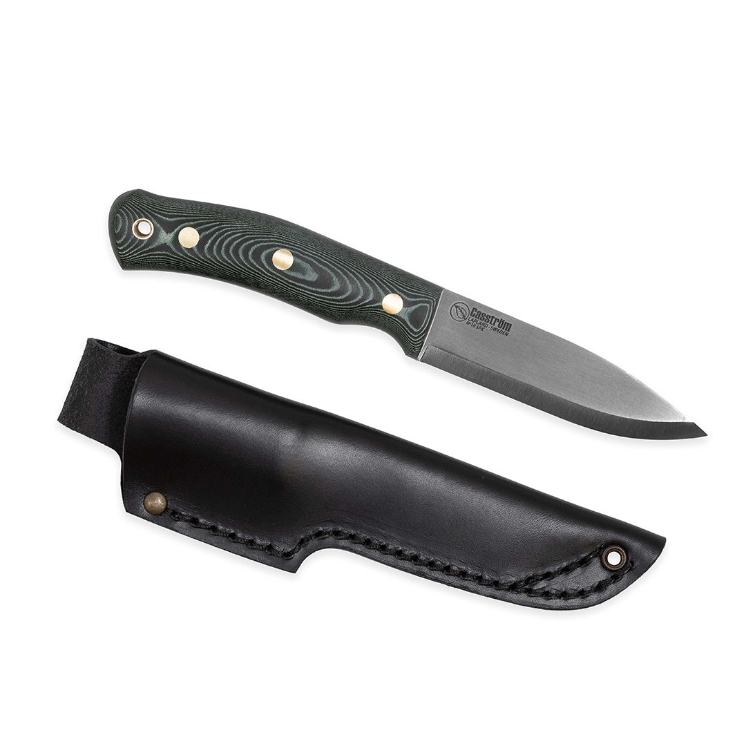 No.10 SFK, Green Micarta, A8 Mod, Leather