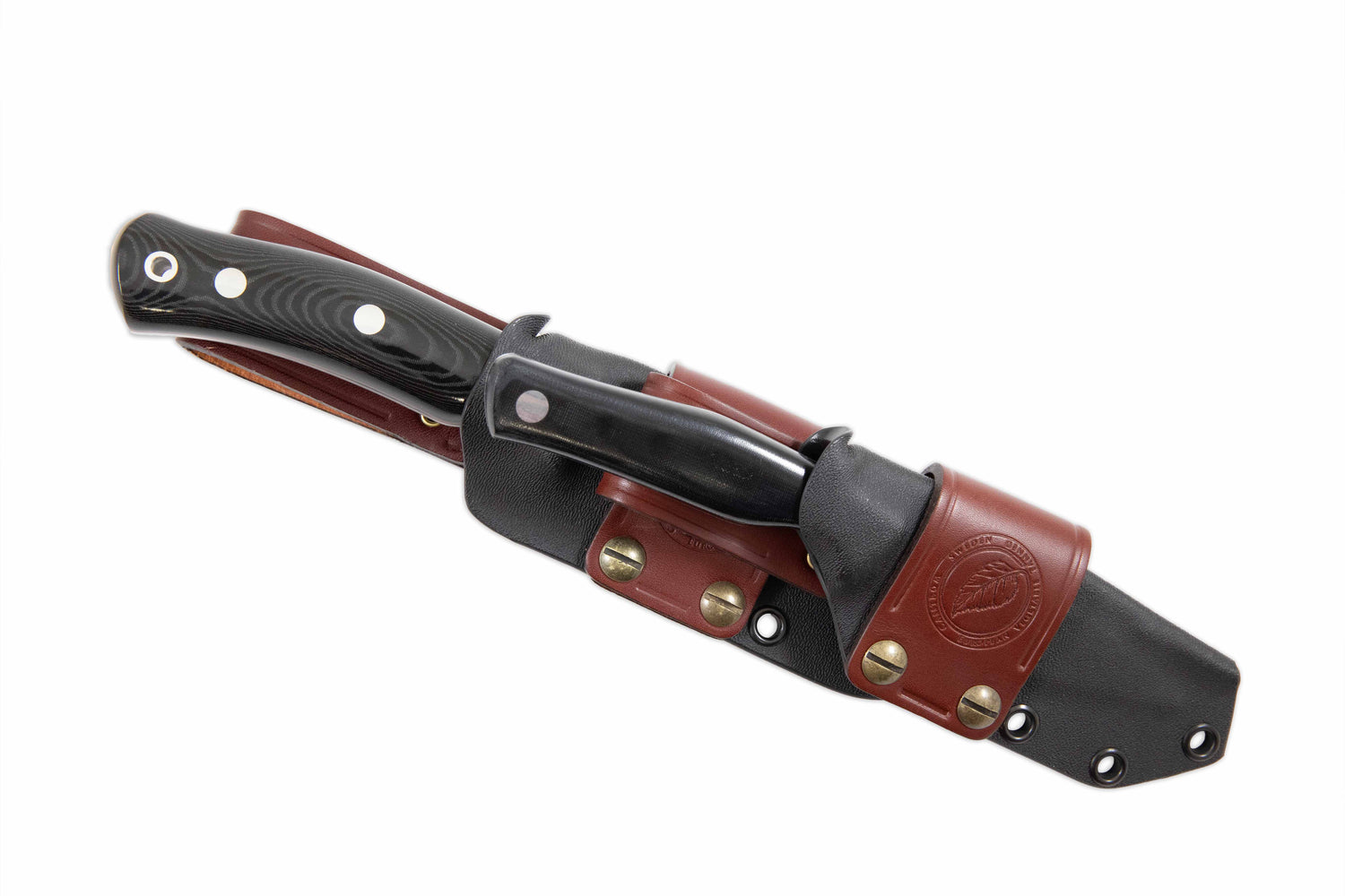 Hunter's Combo, Double Hunting Knife Set, Black Micarta