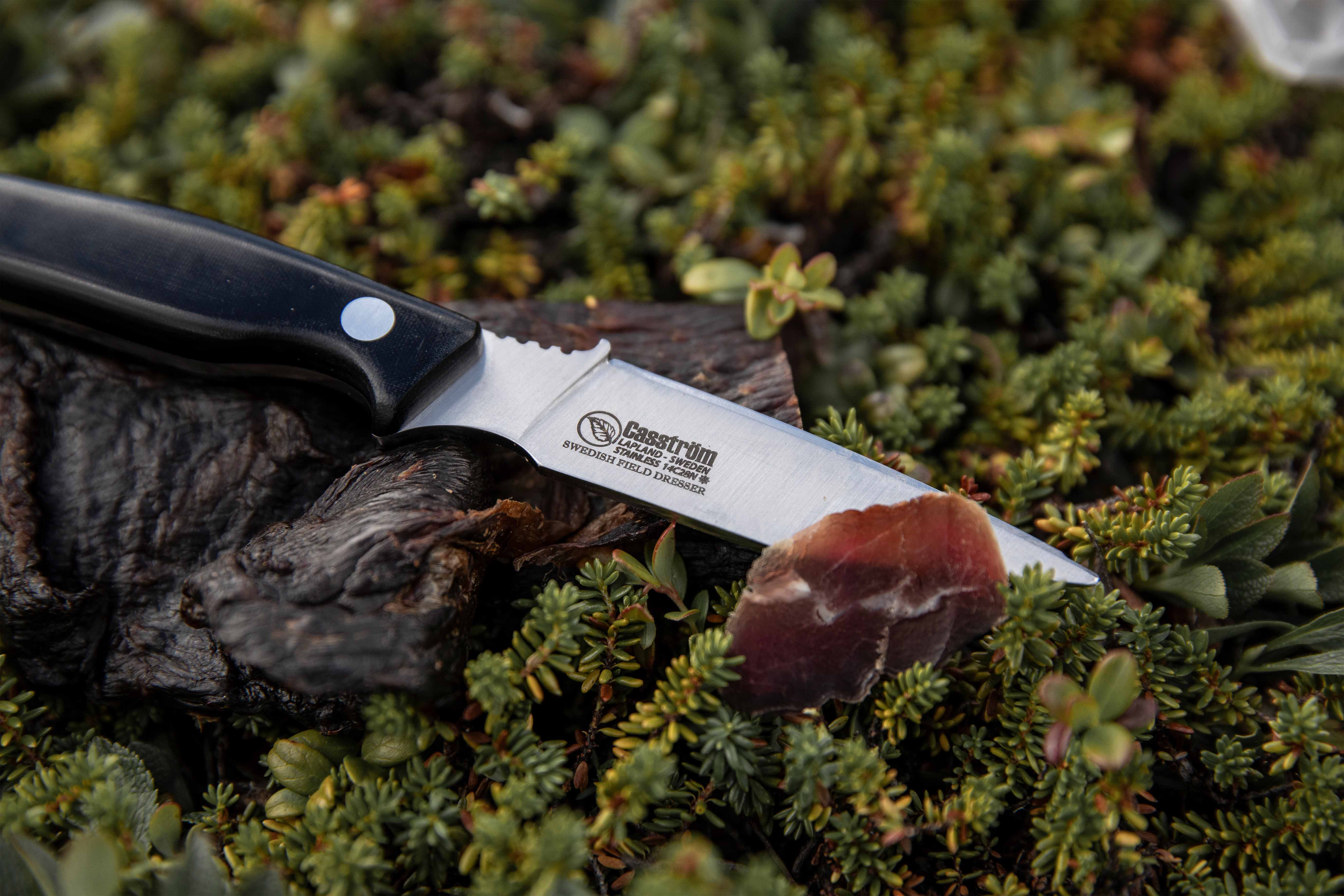 Swedish Hunters Combo, Double knife for hunting in black micarta