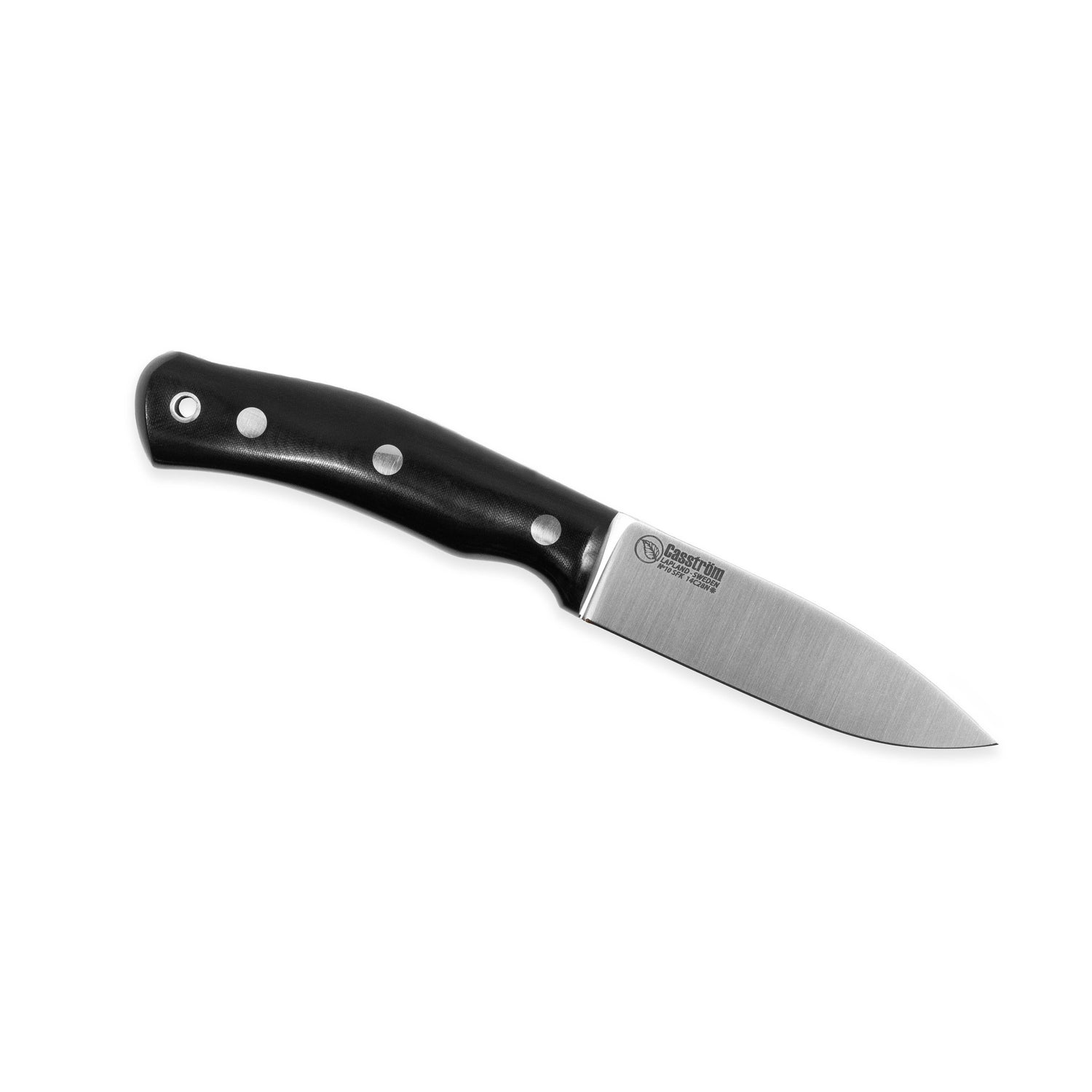 No.10 SFK, Svart micarta, Rostfritt, Läder