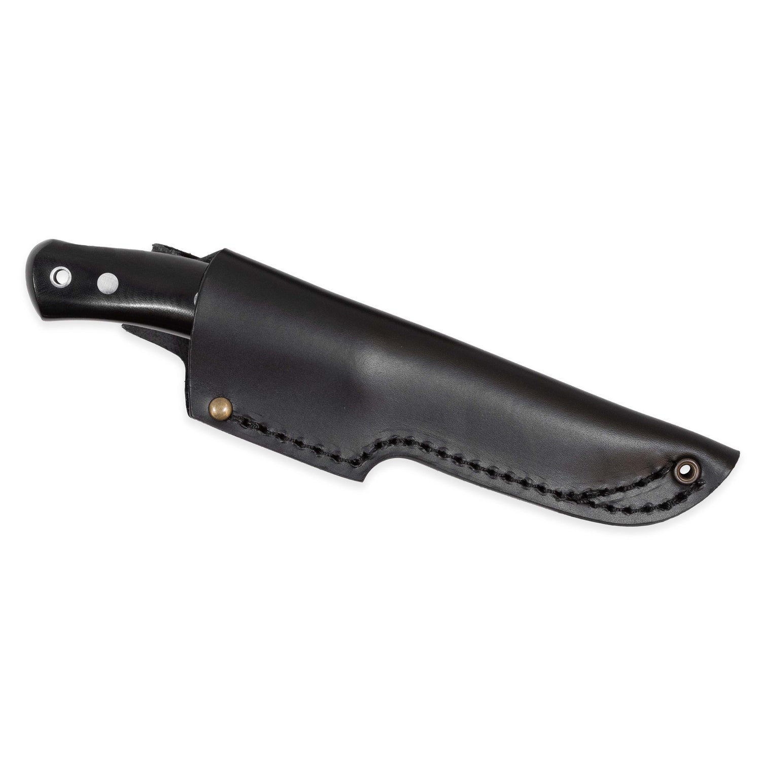 No.10 SFK, Svart micarta, Rostfritt, Läder
