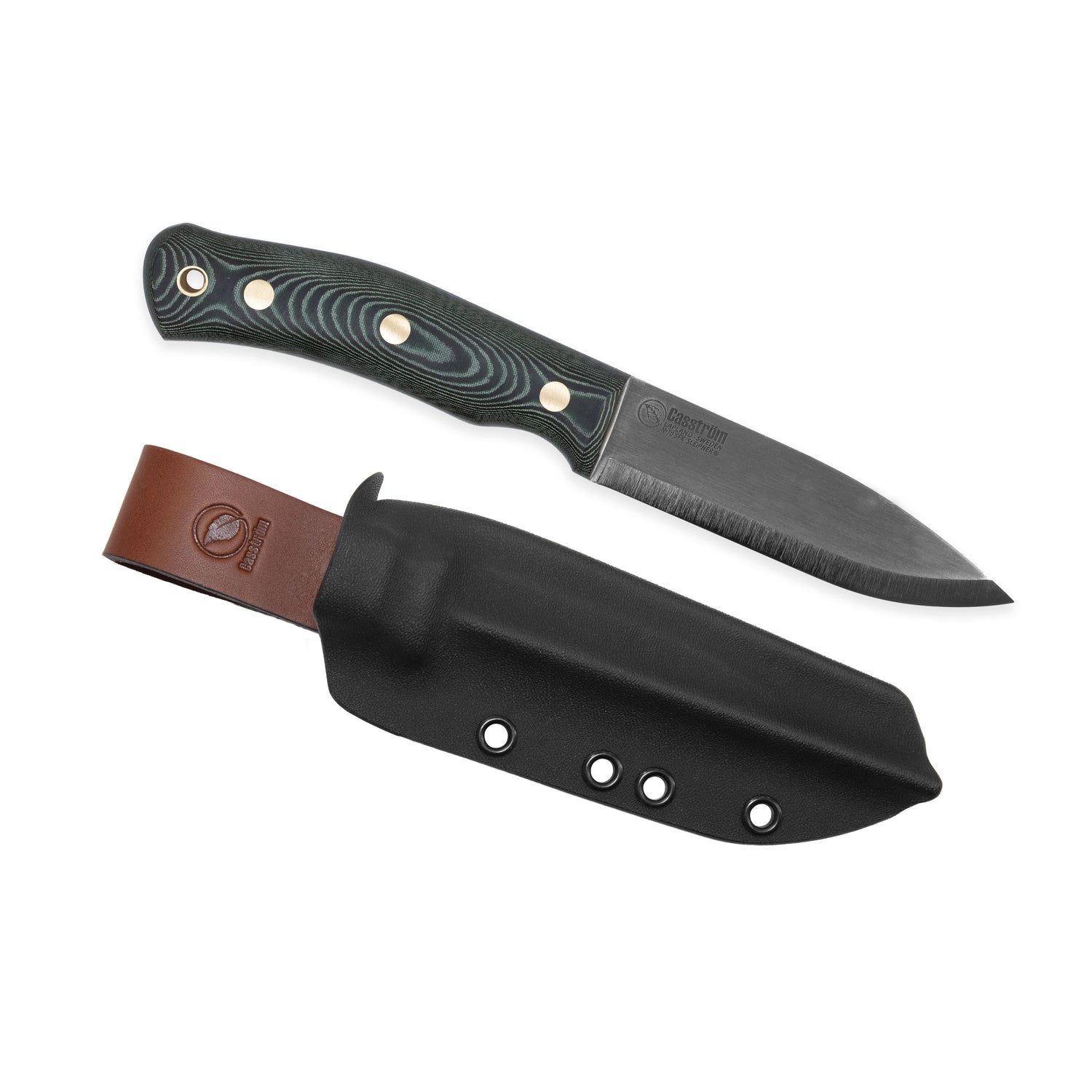 Nr. 10 SFK, grünes Micarta, Werkzeugstahl, Kydex