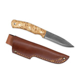 No.10 SFK, Curly Birch, Tool steel, Leather