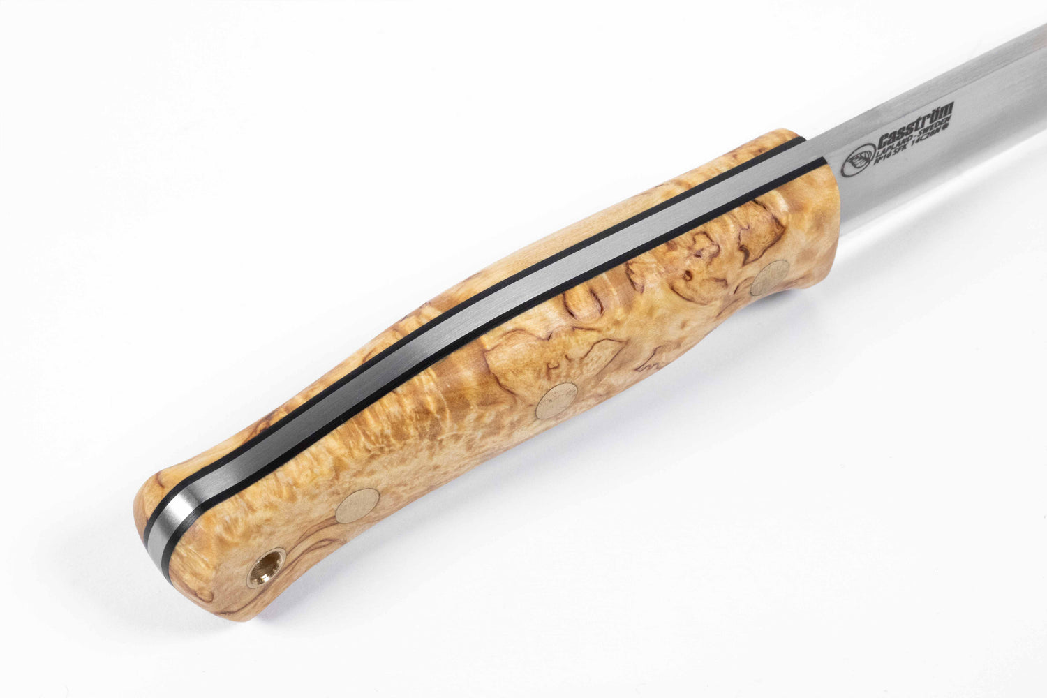 No.10 SFK, Curly Birch, Tool steel, Leather