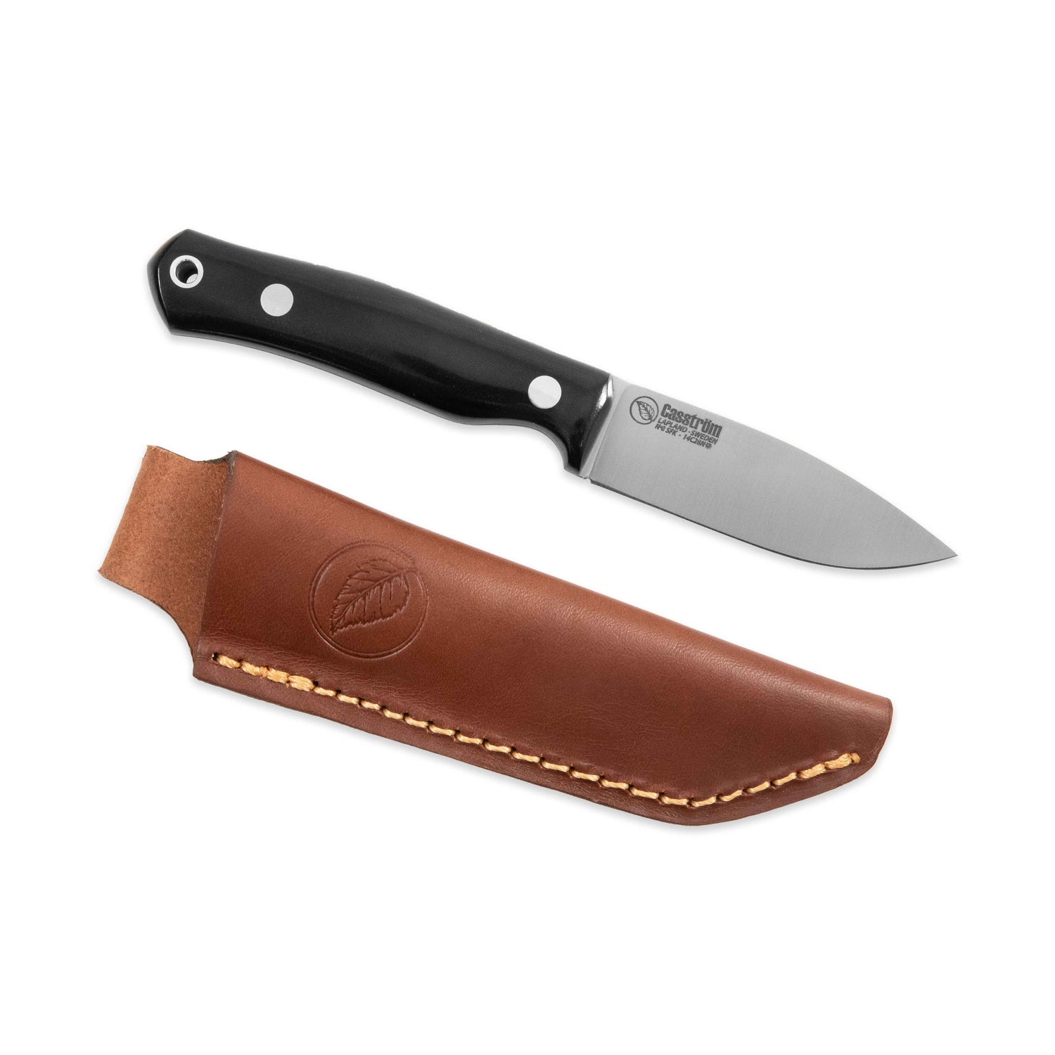 No. 8 SFK, Black Micarta, Flat-ground