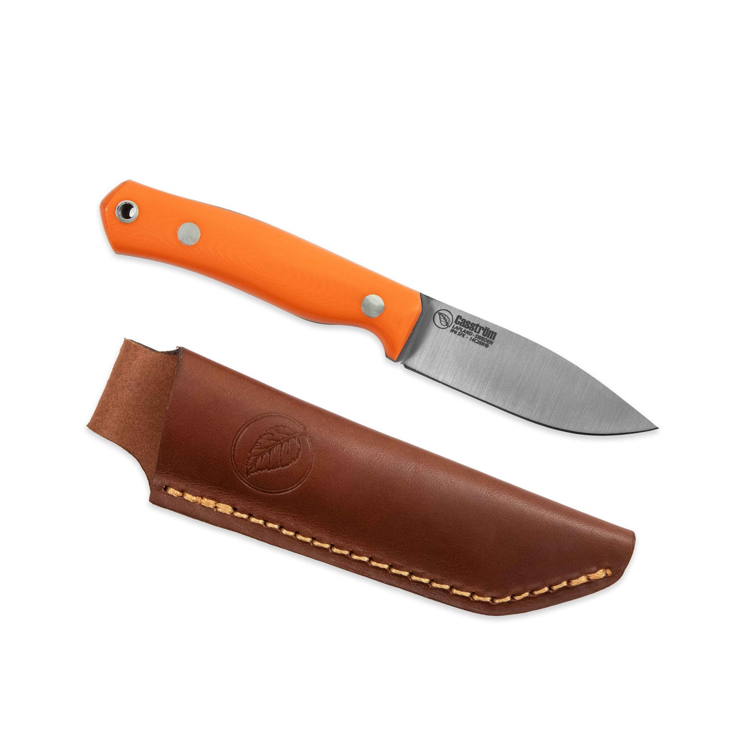 No. 8 SFK, Orange G10, Flat Grind