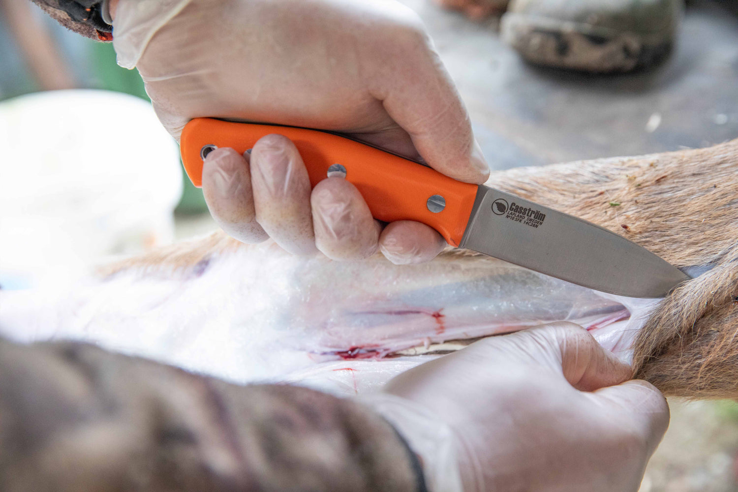 Hunter's Combo, Double Hunting Knife Set, Orange G10